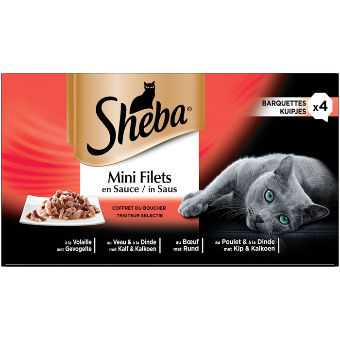 SHEBA Mini Filets En sauce pour chats sélection du boucher