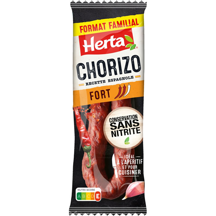 HERTA Chorizo fort sans nitrite