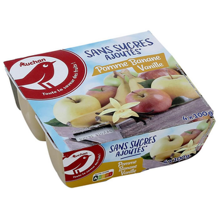 ANDROS Dessert pomme, banane, vanille sans sucres ajoutés