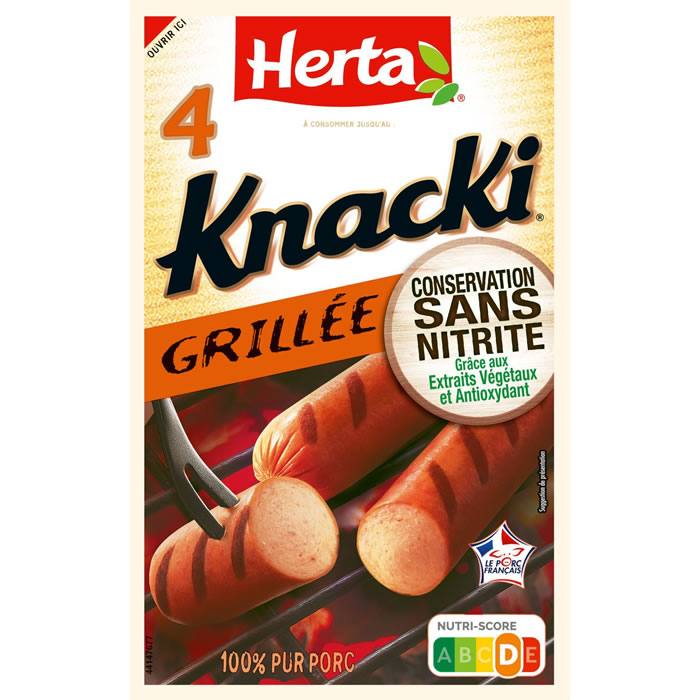 HERTA Knacki Saucisses de Strasbourg grillées sans nitrite