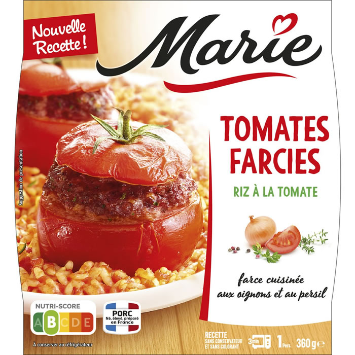 MARIE Riz à la tomate et tomate farcies micro-ondes