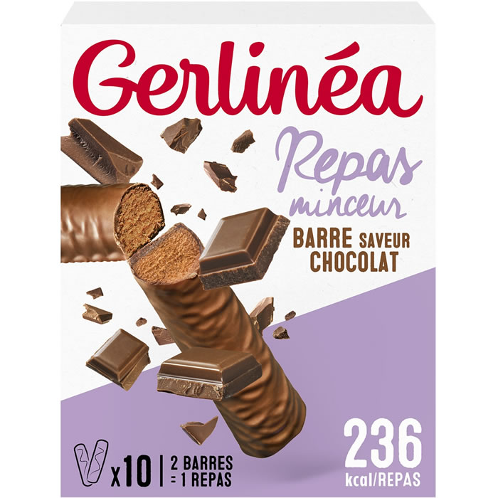 GERLINEA Barres hyper-protéinés au chocolat noir