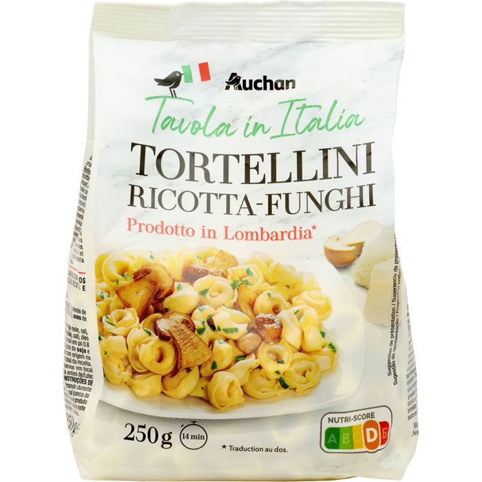 AUCHAN Tavola In Italia Tortellini à la ricotta et aux cèpes
