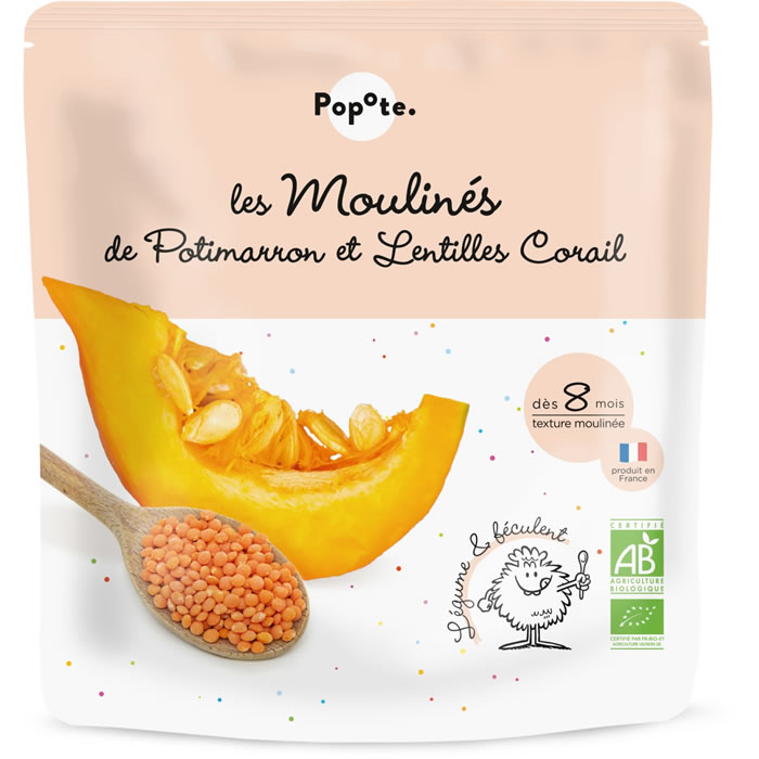 POPOTE Purée de potimarron et lentilles corail dès 8 mois