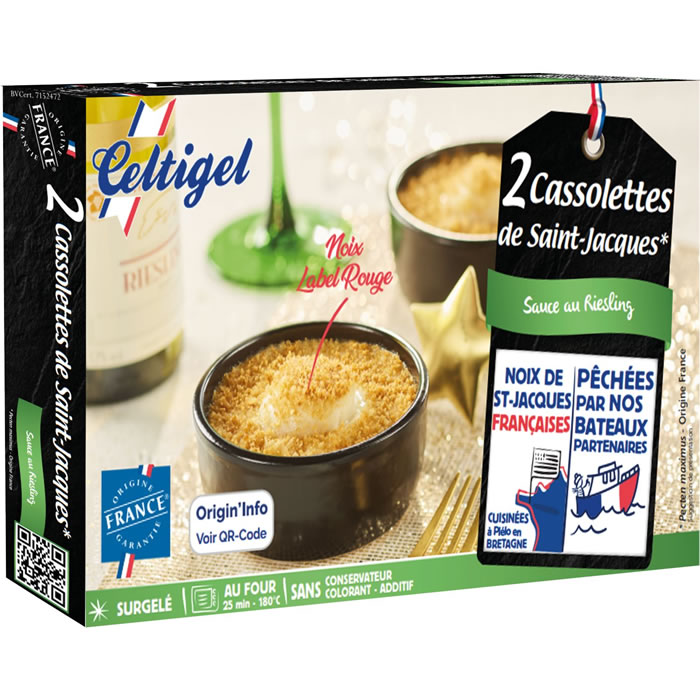 CELTIGEL Cassolettes de Saint-Jacques sauce Riesling
