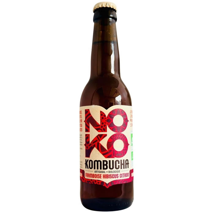 NOKO Kombucha à la framboise, hibiscus et citron bio