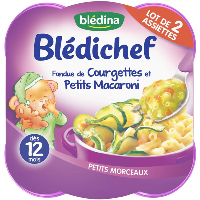 BLEDINA Blédichef Fondue de courgettes et macaroni dès 12 mois