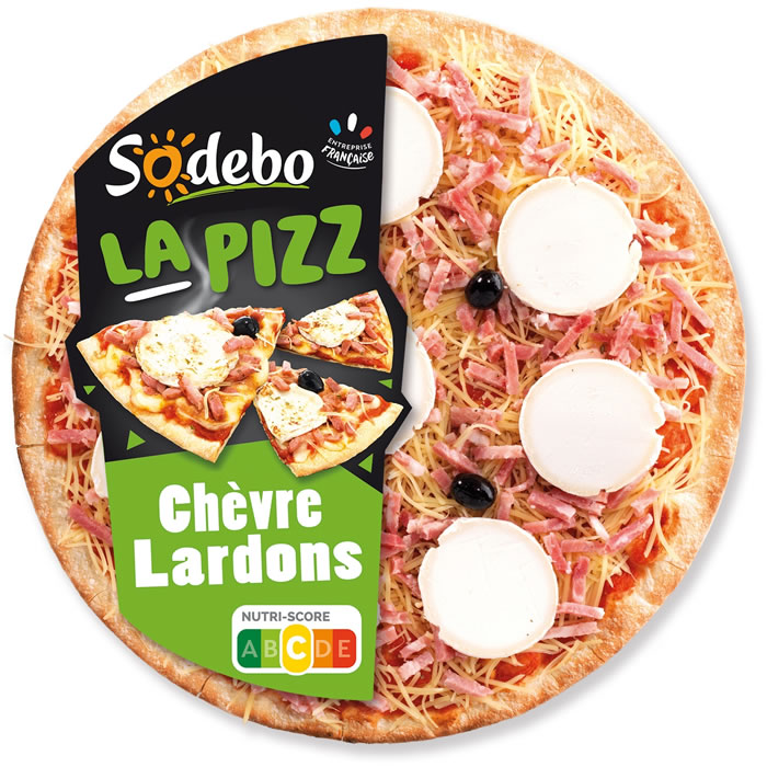 SODEBO La Pizz Pizza au chèvre affiné et lardons