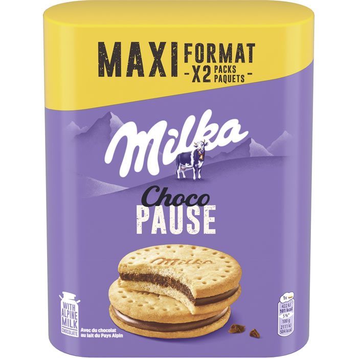MILKA Choco Pause Biscuits fourrés au chocolat au lait