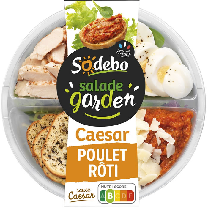 SODEBO Mon Atelier Salade Salade Caesar aux poulet rôti