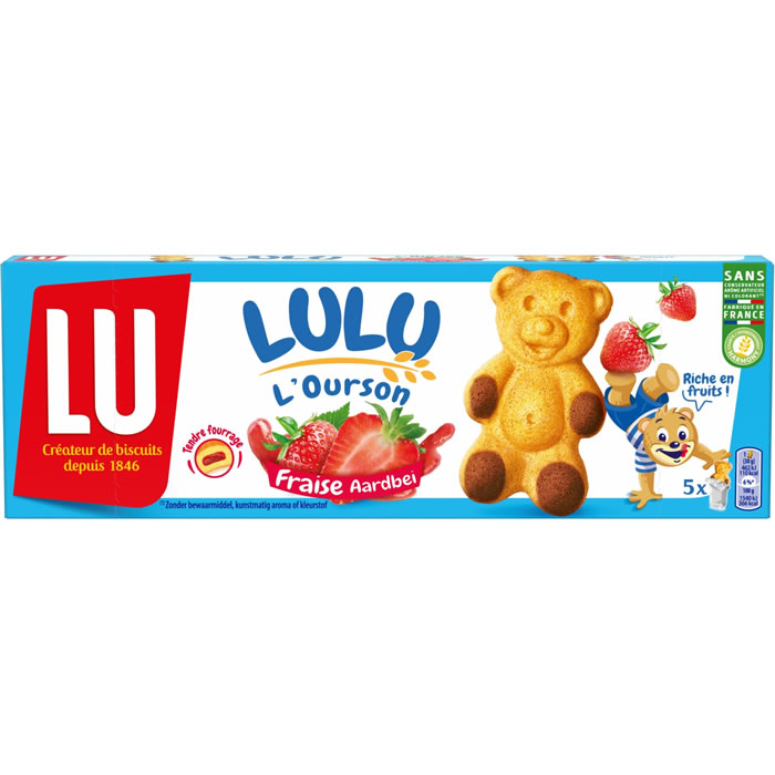 LU Lulu L'Ourson Gâteaux fourrés à la fraise