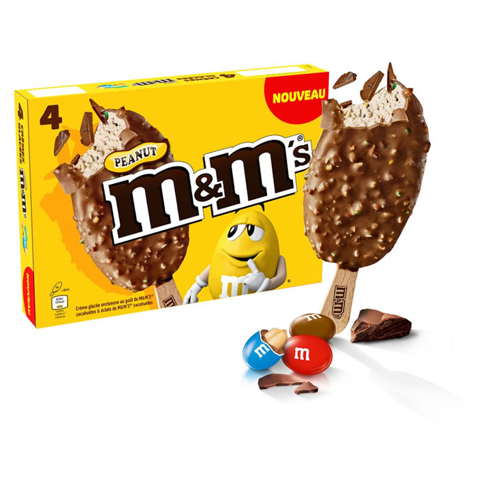 M&M'S Bâtonnets glacés au chocolat et éclat de M&M's cacahuète