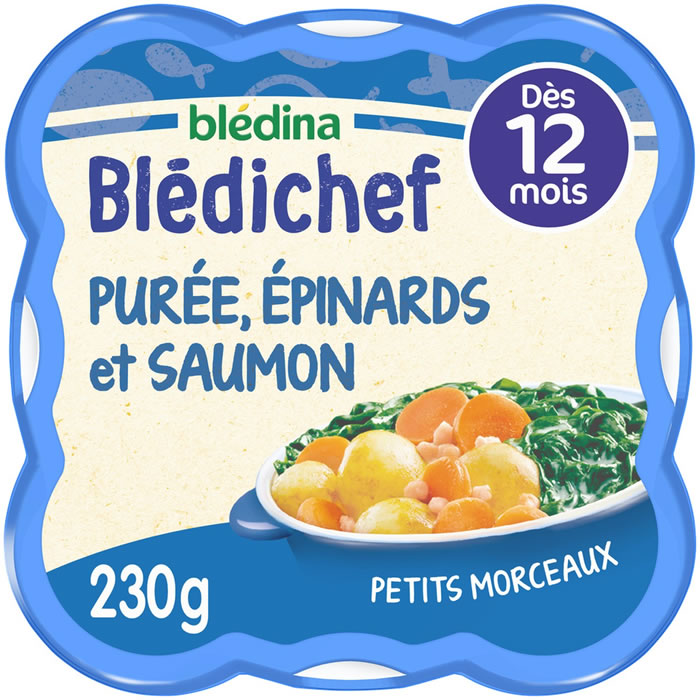 BLEDINA : Blédichef - Purée aux épinard et saumon dès 12 mois - chronodrive