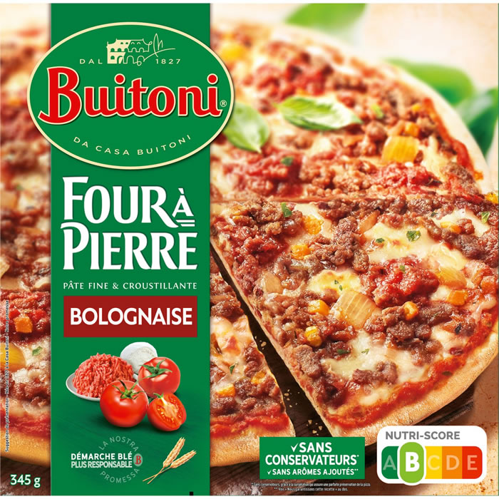 BUITONI Four à Pierre Pizza à la bolognaise