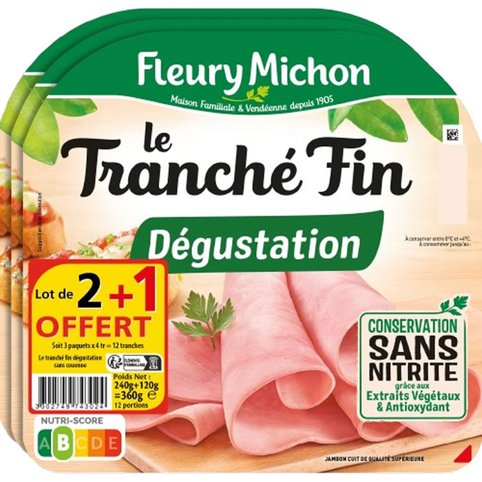 FLEURY MICHON Le Tranché Fin Dégustation Jambon sans nitrite
