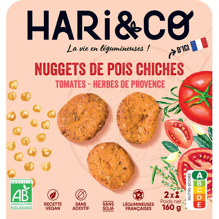 HARI & CO Nuggets de pois chiche, tomate et herbes de Provence bio