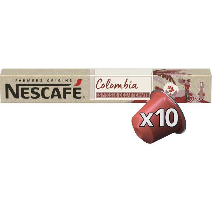 NESCAFE Farmers Origins Capsules de café espresso décaféiné de Colombie N°6