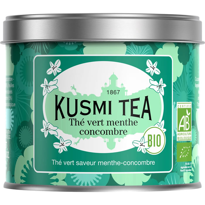 KUSMI TEA Thé vert à la menthe et concombre bio