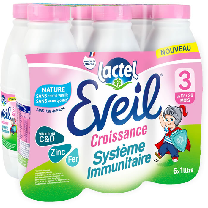 LACTEL Lait de croissance système immunitaire 12/36 mois