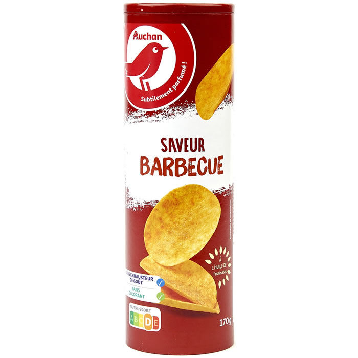 AUCHAN Chips tuiles saveur barbecue