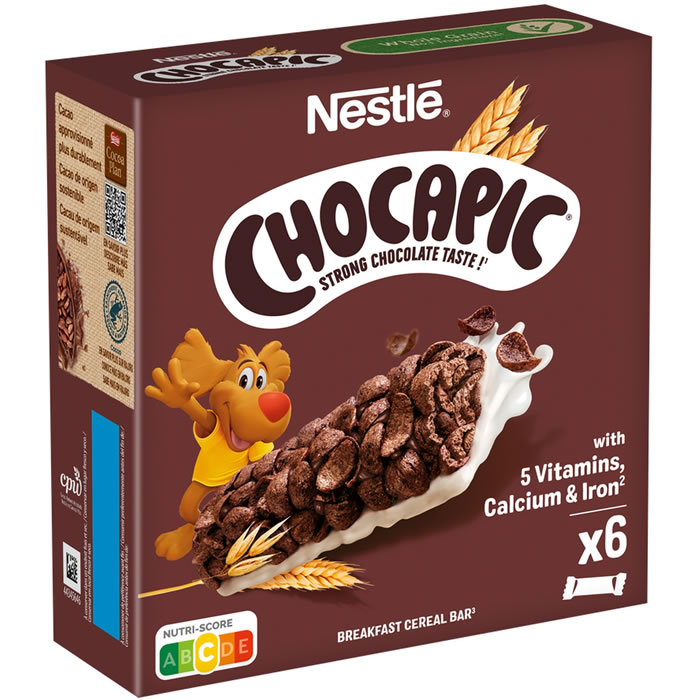 NESTLE Chocapic Barres céréalières au chocolat et lait