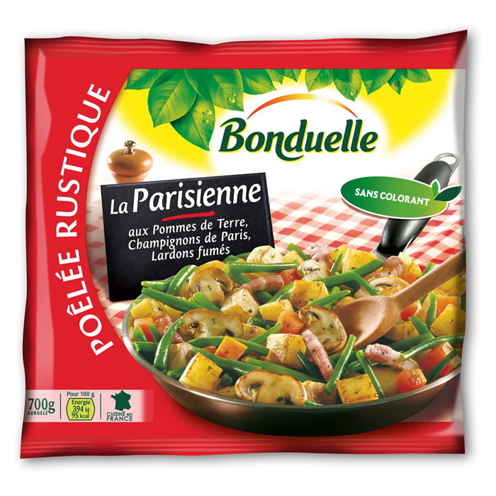 BONDUELLE La Parisienne Poêlée aux pommes de terre, champignons de Paris et lardons