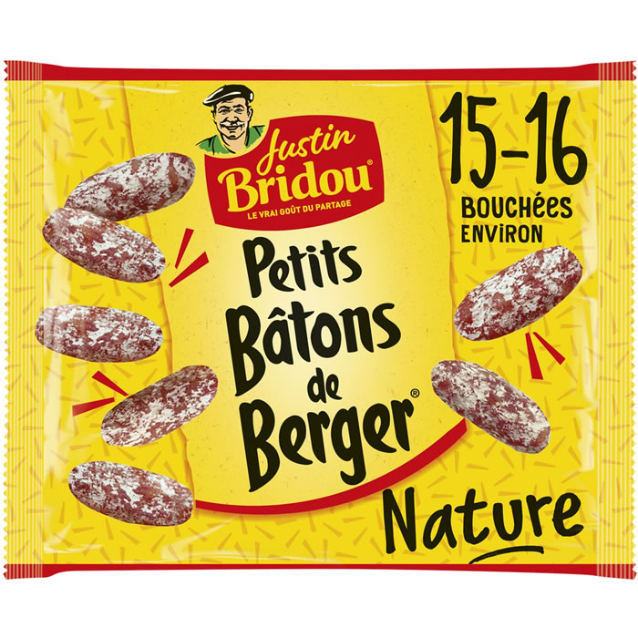 JUSTIN BRIDOU Petits Bâton de Berger Mini saucissons secs nature grelot