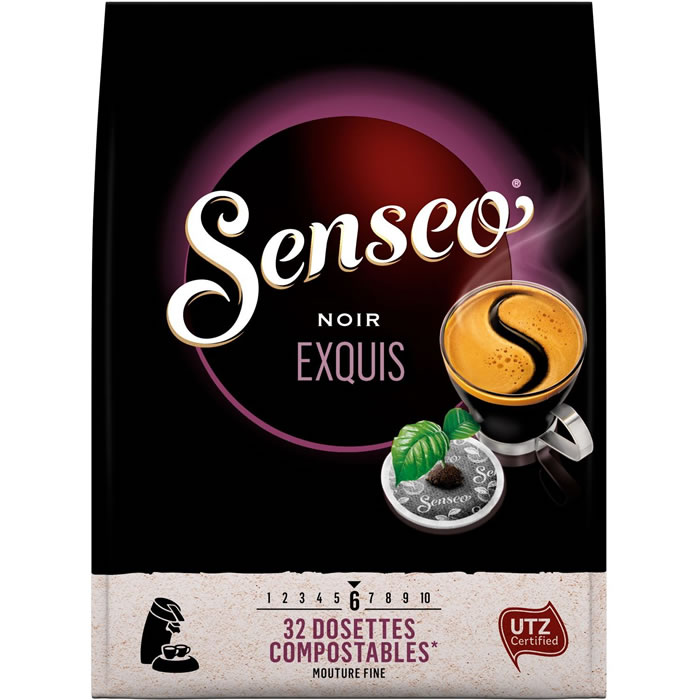 SENSEO Noir Exquis Dosettes de café arabica N°6