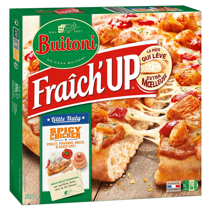 BUITONI Fraîch'Up Pizza au poulet épicé
