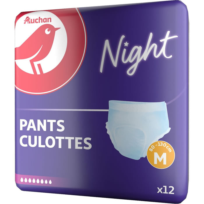 AUCHAN Night Culottes fuites urinaires taille M