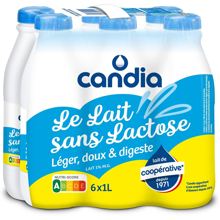 CANDIA Lait sans lactose UHT