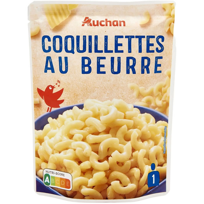 AUCHAN Coquillette au beurre micro-ondes