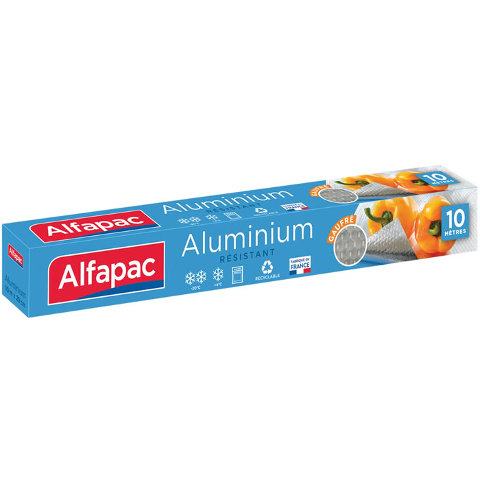 ALFAPAC Papier aluminium gaufré 10 m