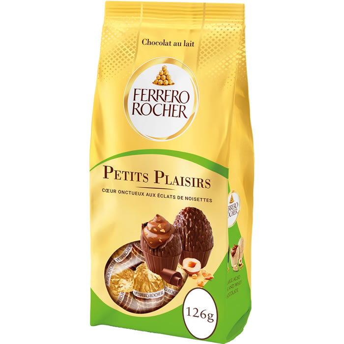 FERRERO ROCHER : Petits Plaisirs - Bouchées de chocolat au lait fourré aux  noisettes et cacao - chronodrive