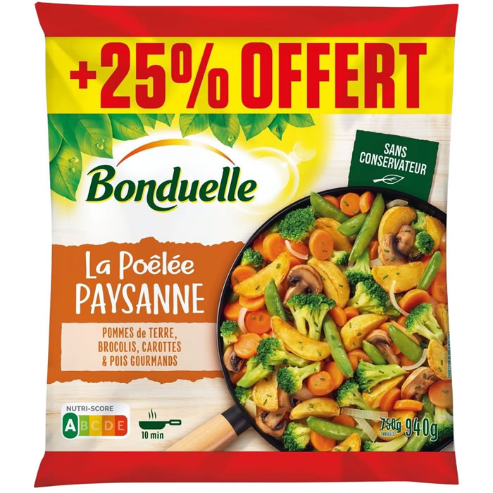 BONDUELLE Paysanne Poêlée de légumes, pommes de terre et champignons