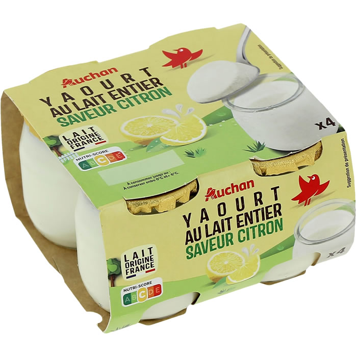 AUCHAN Yaourts saveur citron
