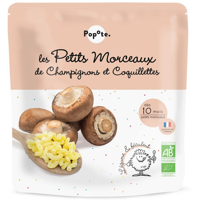 POPOTE Petits morceaux champignons et coquillettes bio
