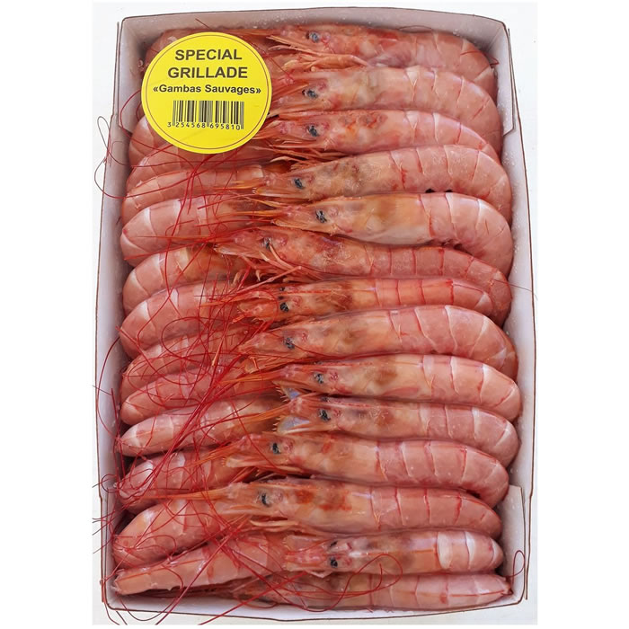 AUCHAN Crevettes sauvages crues entières
