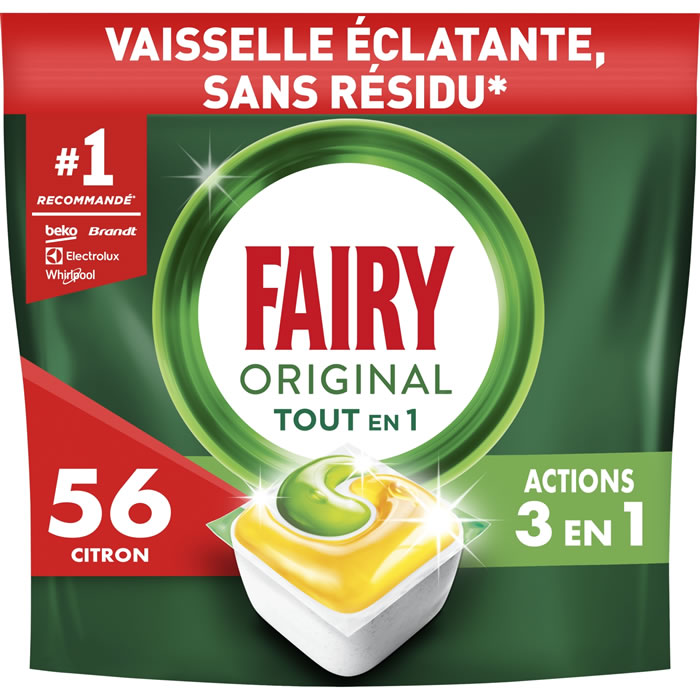 FAIRY Capsules lave-vaisselle tout en 1 citron
