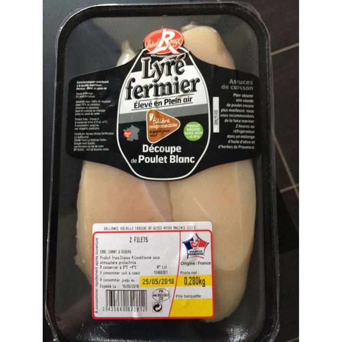 LYRE Filets de poulet blanc label rouge