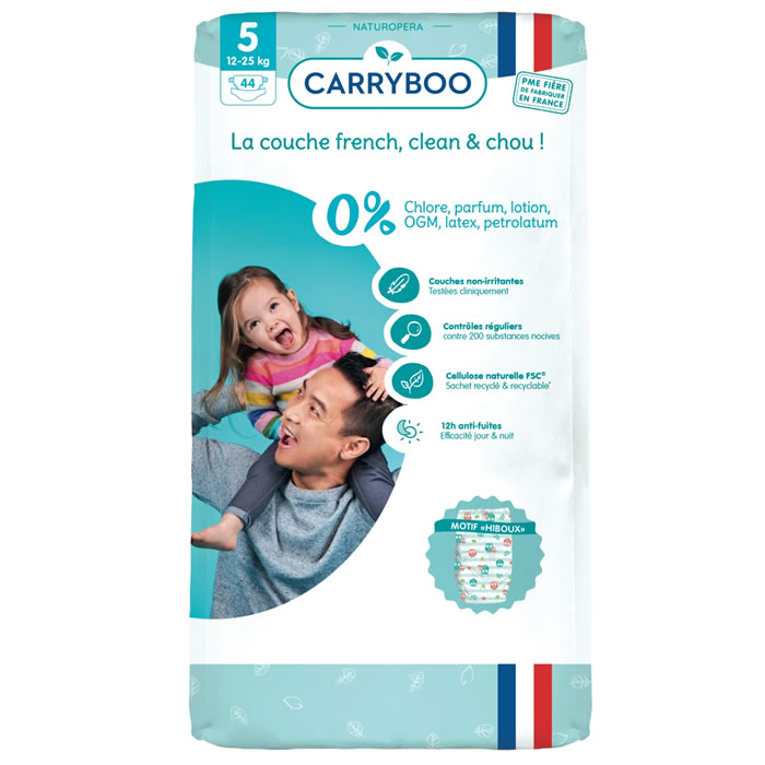 CARRYBOO Dermo Sensitives Couches écologiques taille 5 (12-25 kg)