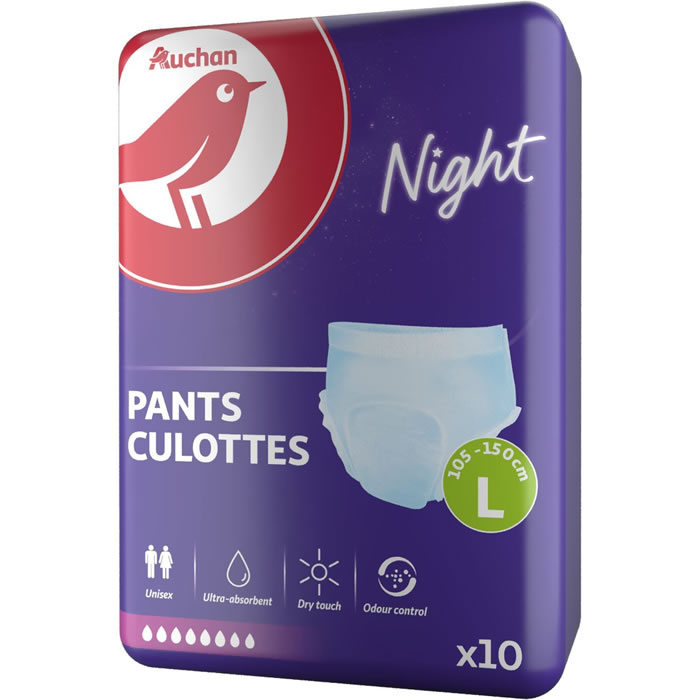 AUCHAN Night Culottes pour adulte pants hygiène