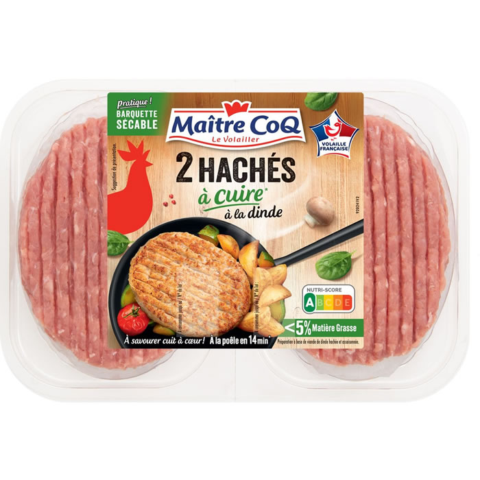 MAITRE COQ Préparation à base de viande de dinde hachée 4% M.G