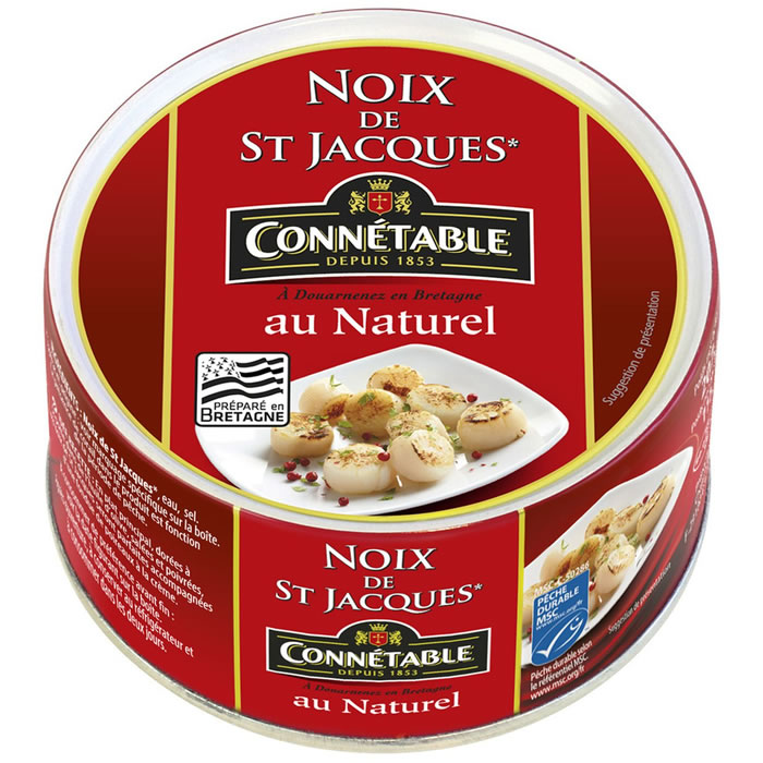 CONNETABLE Noix de Saint-Jacques au naturel MSC