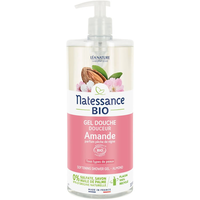 NATESSANCE Gel douche amande pêche