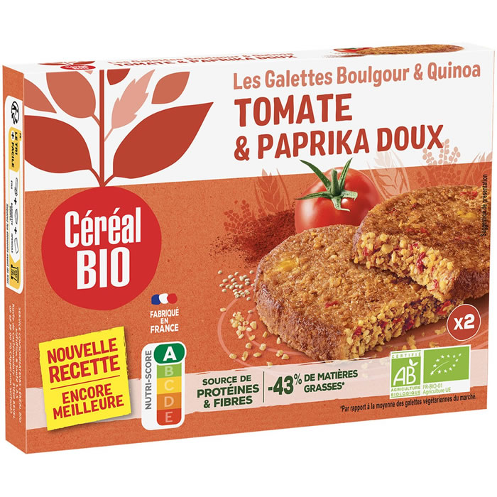 CEREAL BIO Galettes quinoa et boulghour à la tomate bio