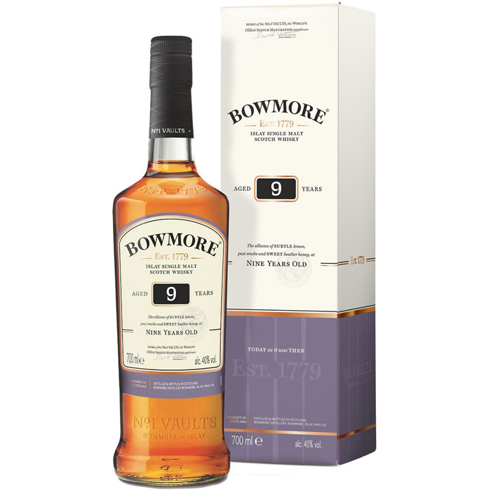 BOWMORE Single malt scotch whisky écossais 9 ans