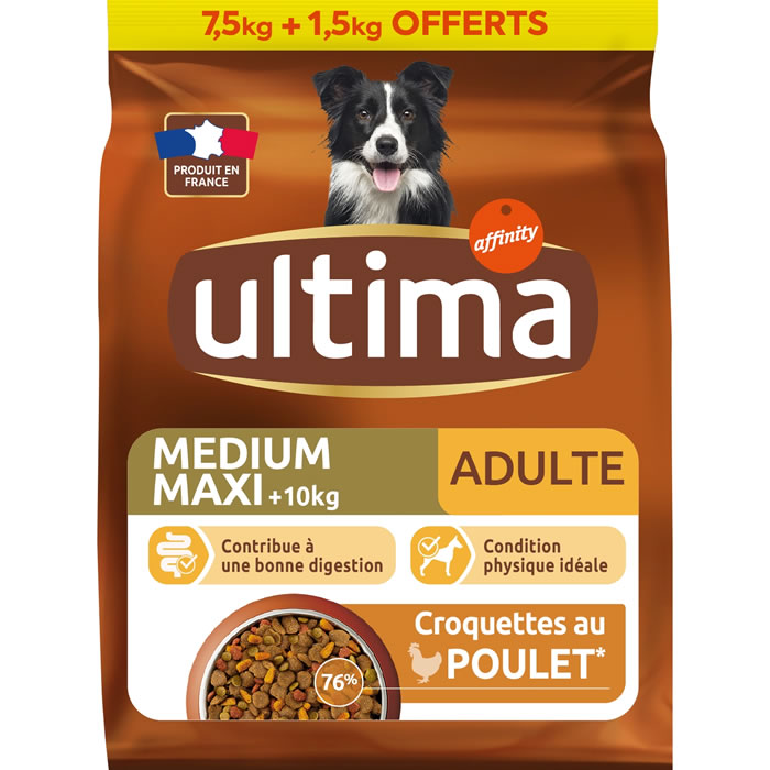 ULTIMA Croquettes pour chien adulte au poulet