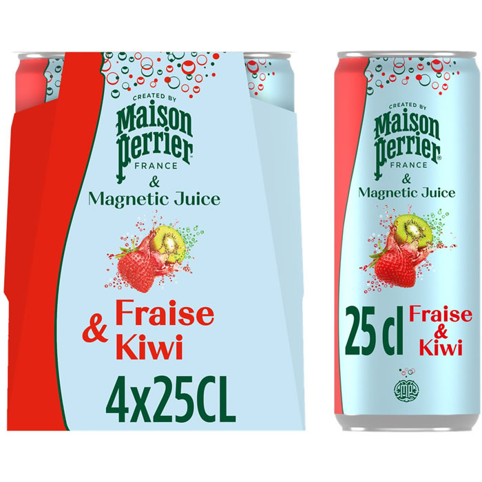 MAISON PERRIER Magnetic Juice Eau minérale naturelle gazeuse fraise et kiwi