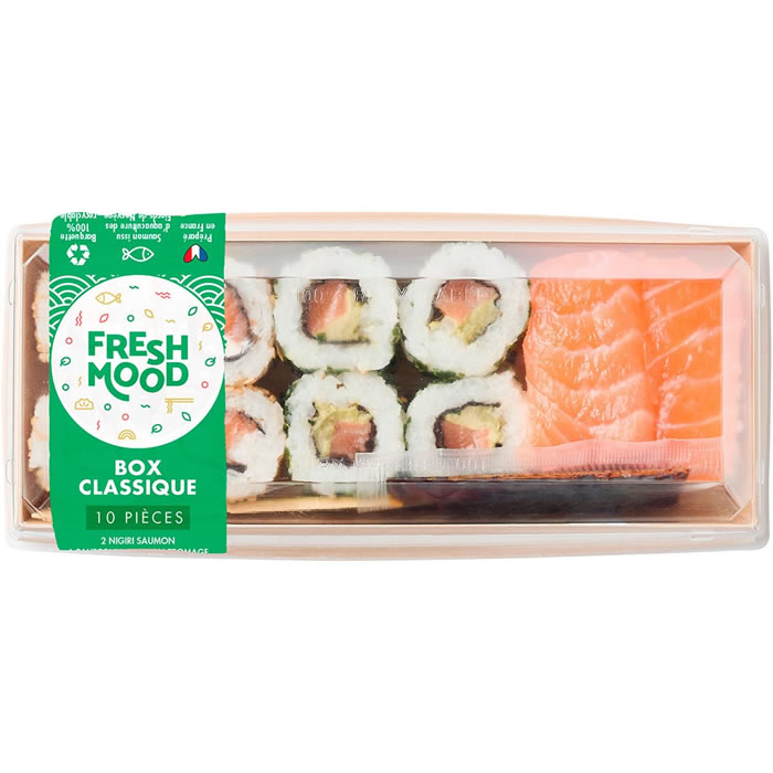 FRESHMOOD Plateau de sushis california au saumon et nigiri au saumon